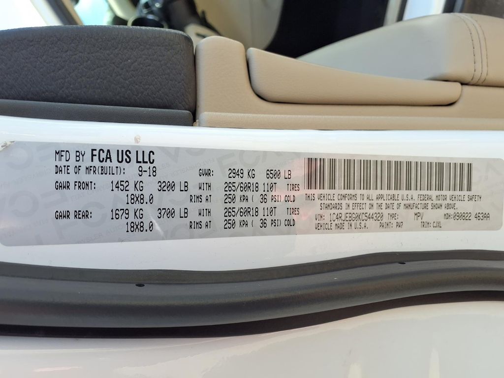 2019 Jeep Grand Cherokee Limited White/off-white at Martin Chrysler Dodge Jeep Ram