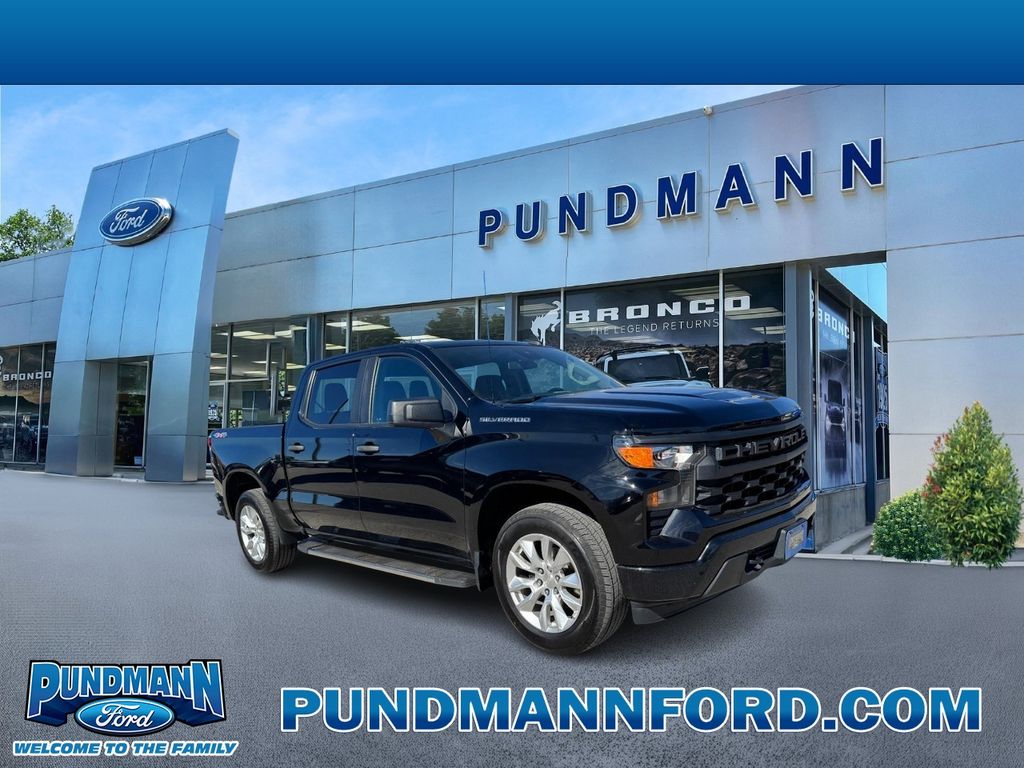 Black 2023 Chevrolet Silverado 1500 Pickup Truck Four-Wheel Drive Automatic