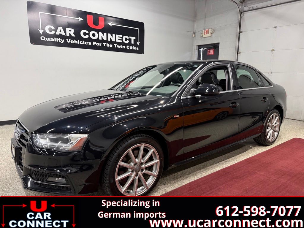 Black 2014 Audi A4 Sedan All-Wheel Drive 6-Speed Manual