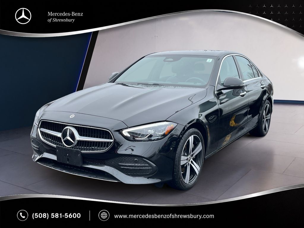 Black 2025 Mercedes-Benz C-Class Sedan All-Wheel Drive 9-Speed Automatic