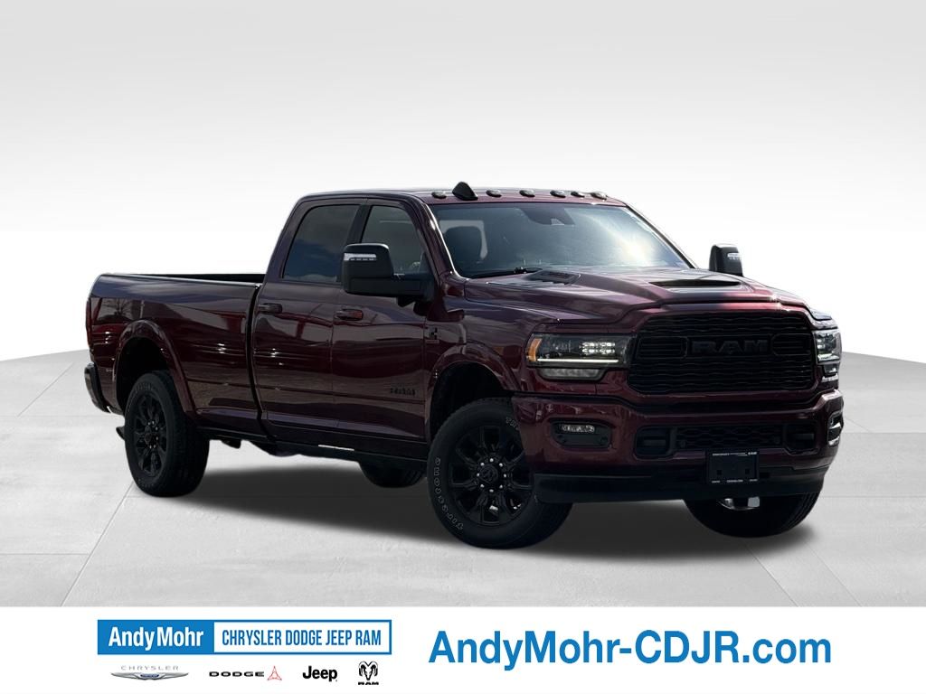 Delmonico Red Pearlcoat 2024 RAM 3500 Limited Crew Cab LB 4WD Pickup Truck Four-Wheel Drive 6-Speed Automatic