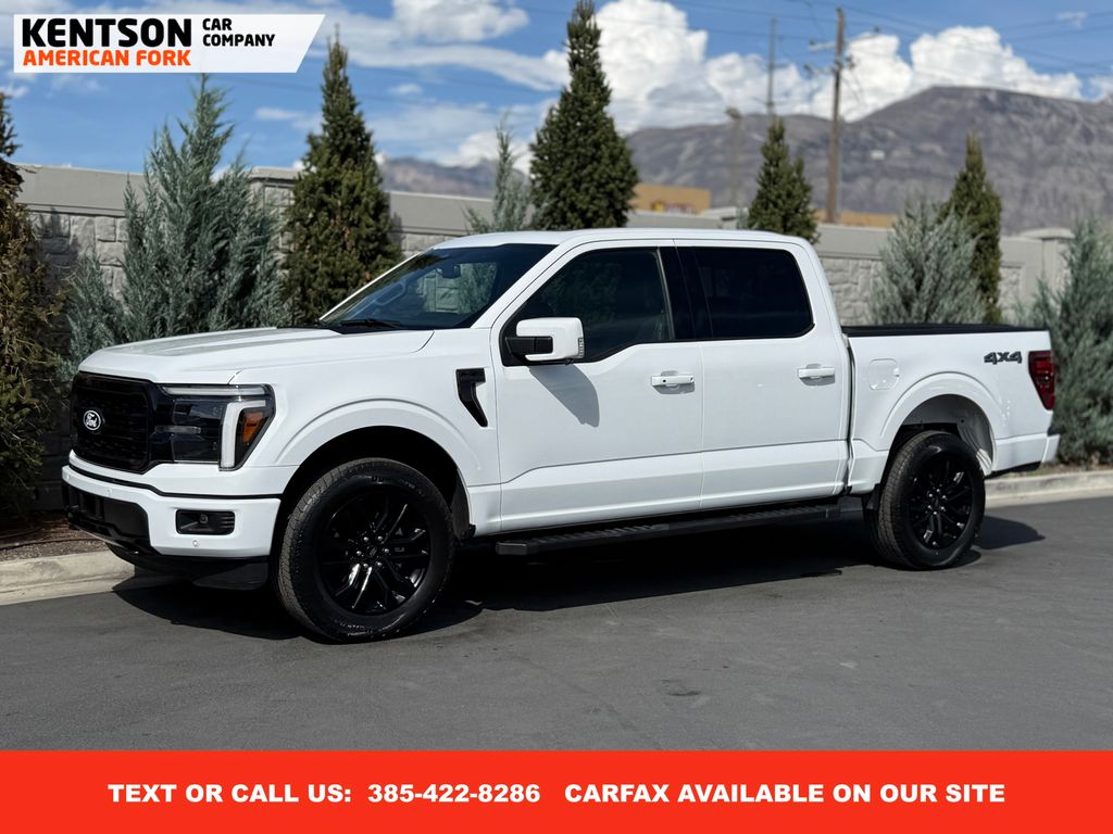 Oxford White 2025 Ford F-150 Lariat SuperCrew 4WD Pickup Truck Four-Wheel Drive Automatic