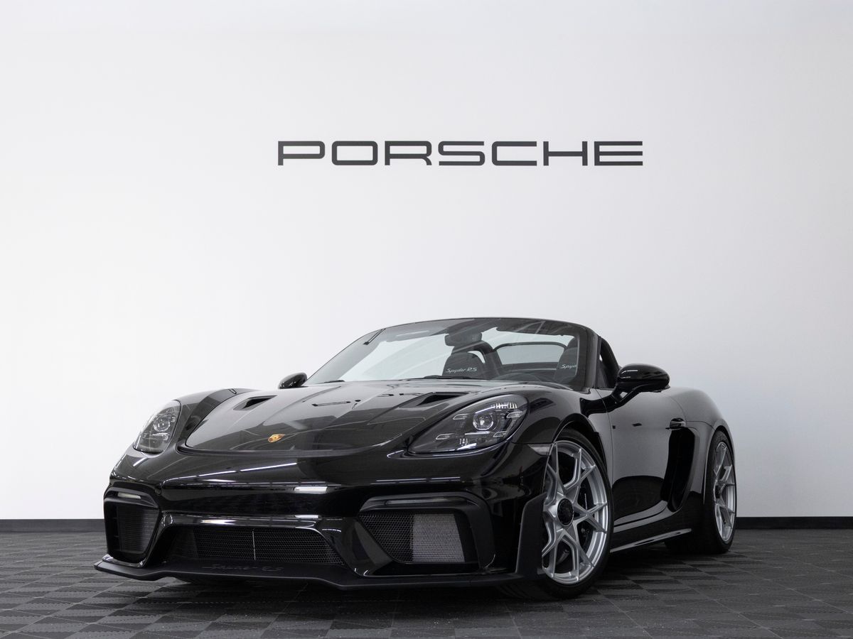 Black 2025 Porsche 718 Boxster Convertible Rear-Wheel Drive 7-Speed Automatic