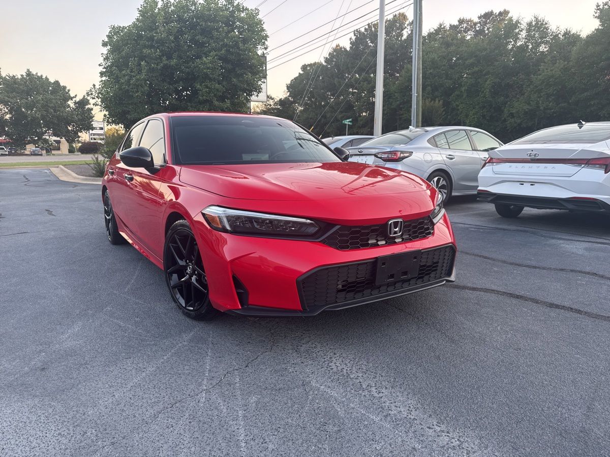 Rallye Red 2025 Honda Civic Sport FWD Sedan Front-Wheel Drive Continuously Variable Transmission