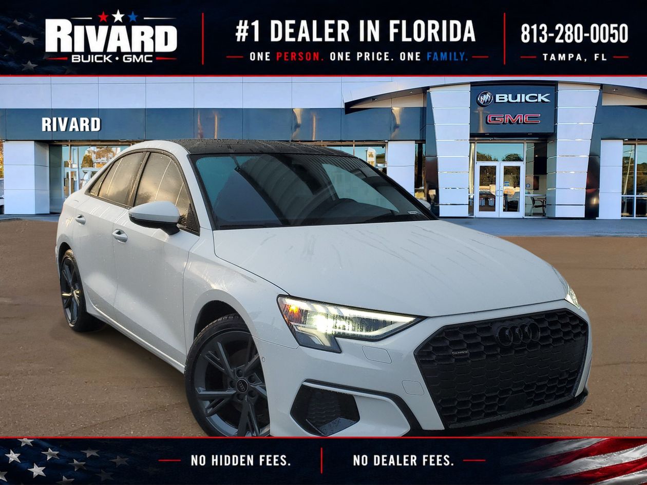 Ibis White 2024 Audi A3 Sedan All-Wheel Drive 7-Speed Automatic