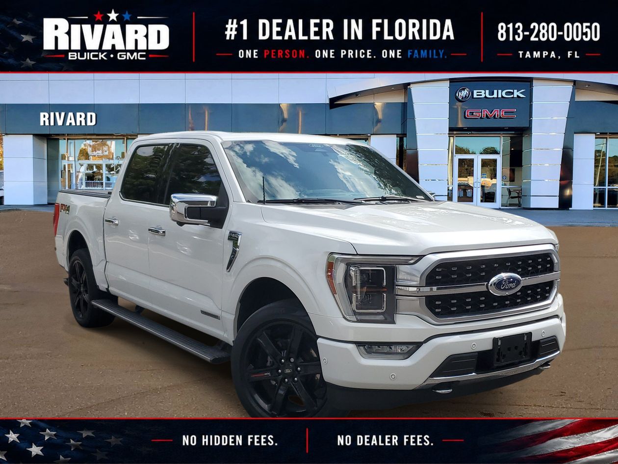 White Metallic 2021 Ford F-150 Pickup Truck Four-Wheel Drive Automatic