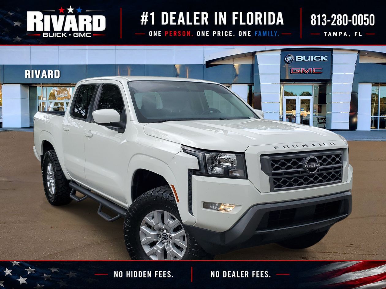 Glacier White 2022 Nissan Frontier Pickup Truck 4X2 9-Speed Automatic