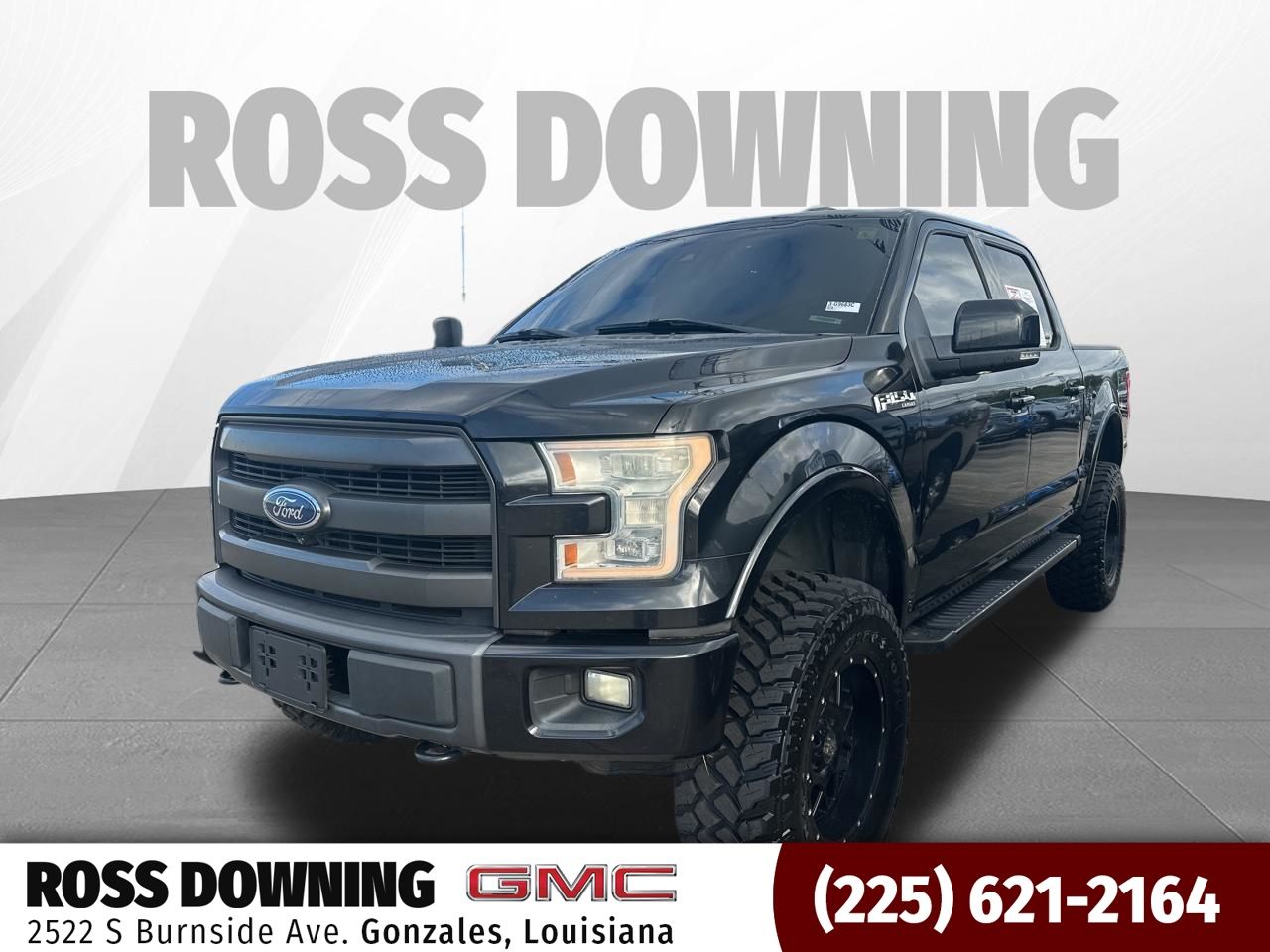 Tuxedo Black Metallic 2015 Ford F-150 Lariat SuperCrew 4WD Pickup Truck Four-Wheel Drive 6-Speed Automatic