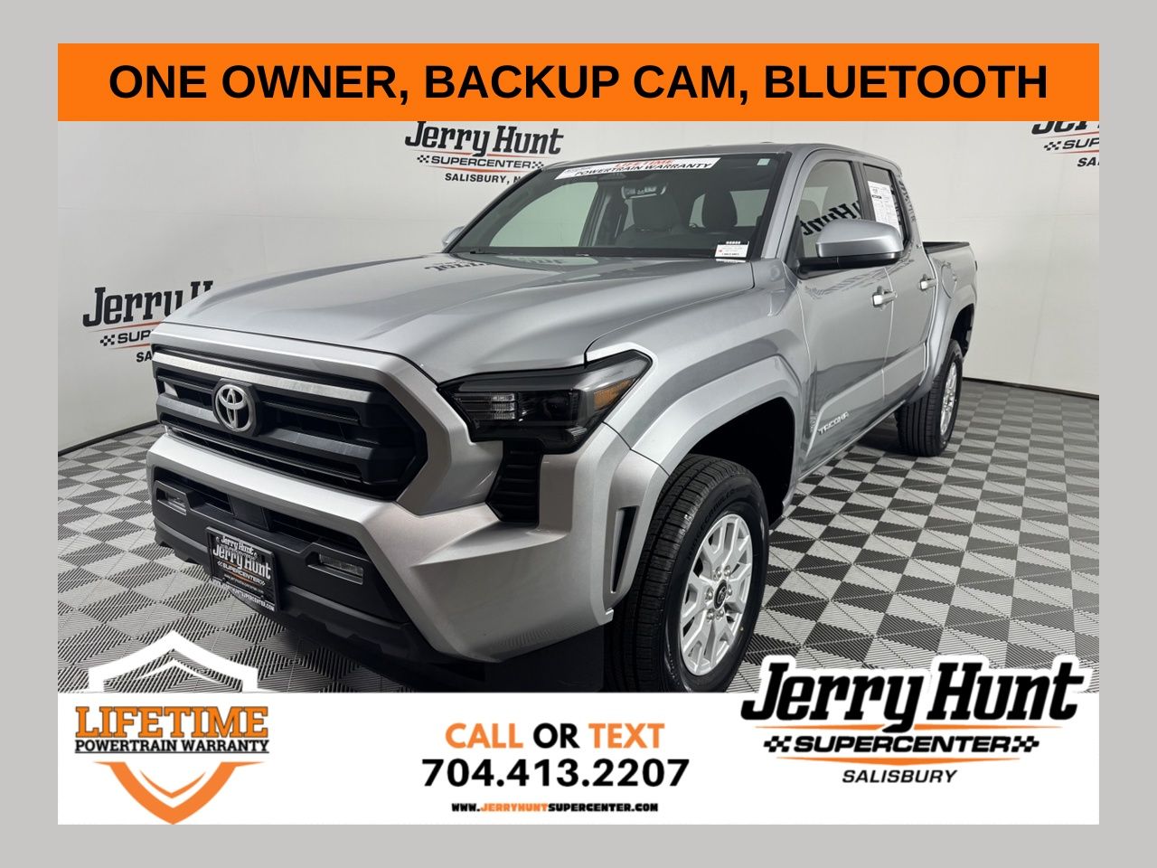 Celestial Silver Metallic 2025 Toyota Tacoma Pickup Truck Four-Wheel Drive 8-Speed Automatic