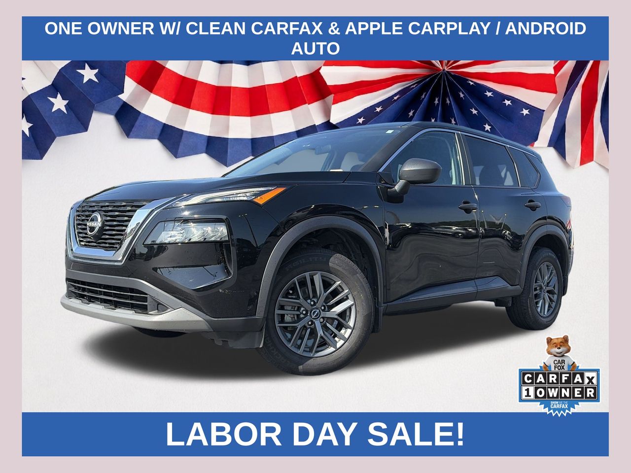 Super Black 2023 Nissan Rogue SUV / Crossover Front-Wheel Drive Continuously Variable Transmission