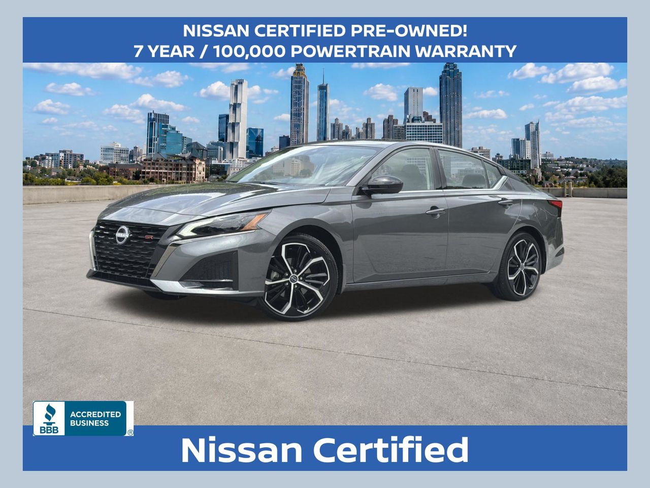 Gray (Gun Metallic) 2025 Nissan Altima Sedan Front-Wheel Drive Continuously Variable Transmission