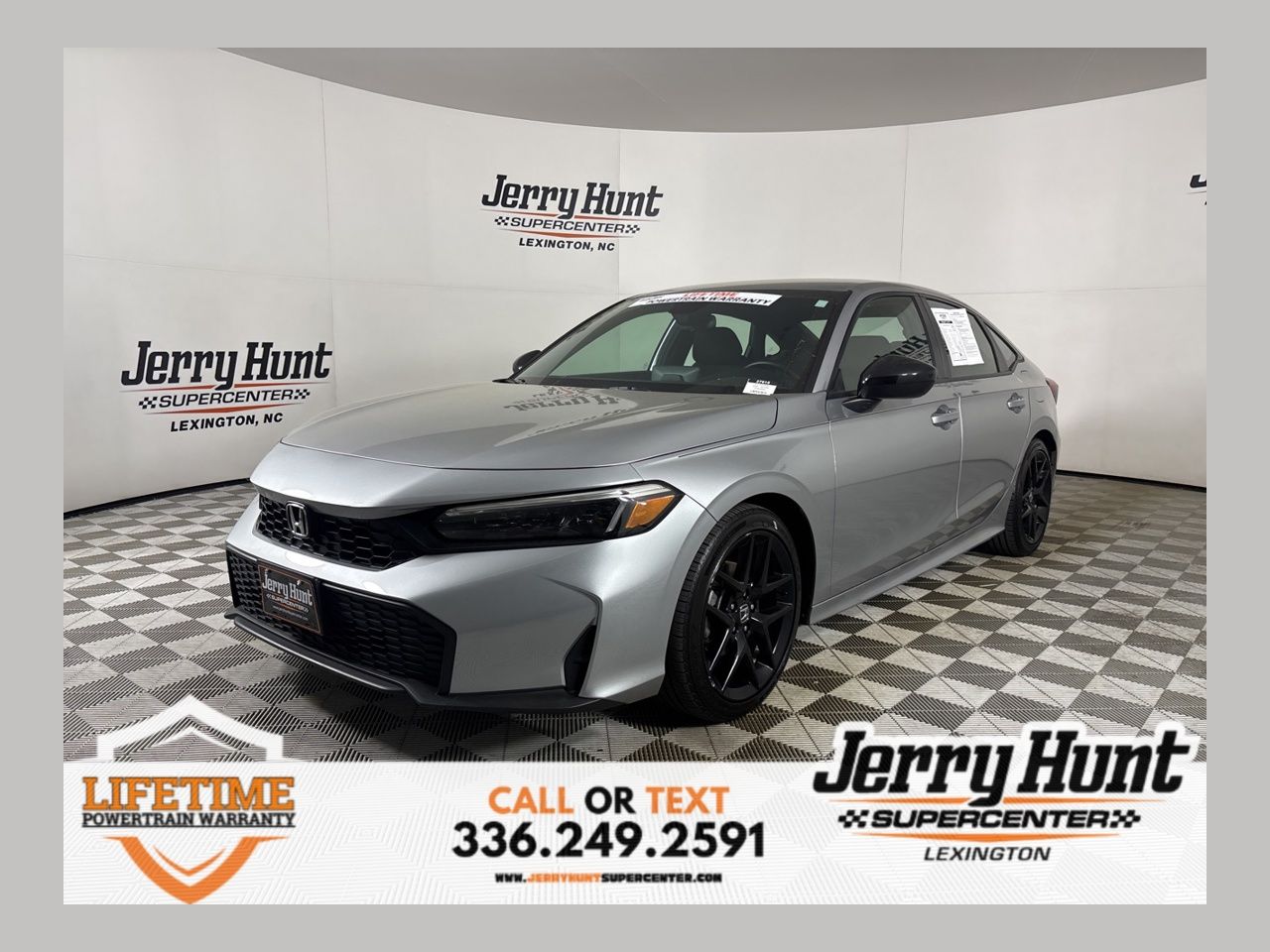 Silver 2025 Honda Civic Sport FWD Sedan Front-Wheel Drive Continuously Variable Transmission