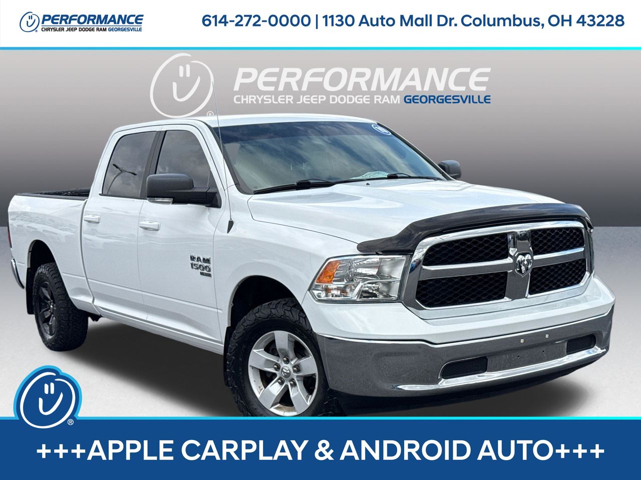 Bright White Clearcoat 2019 RAM 1500 Classic SLT Crew Cab 4WD Pickup Truck Four-Wheel Drive 8-Speed Automatic