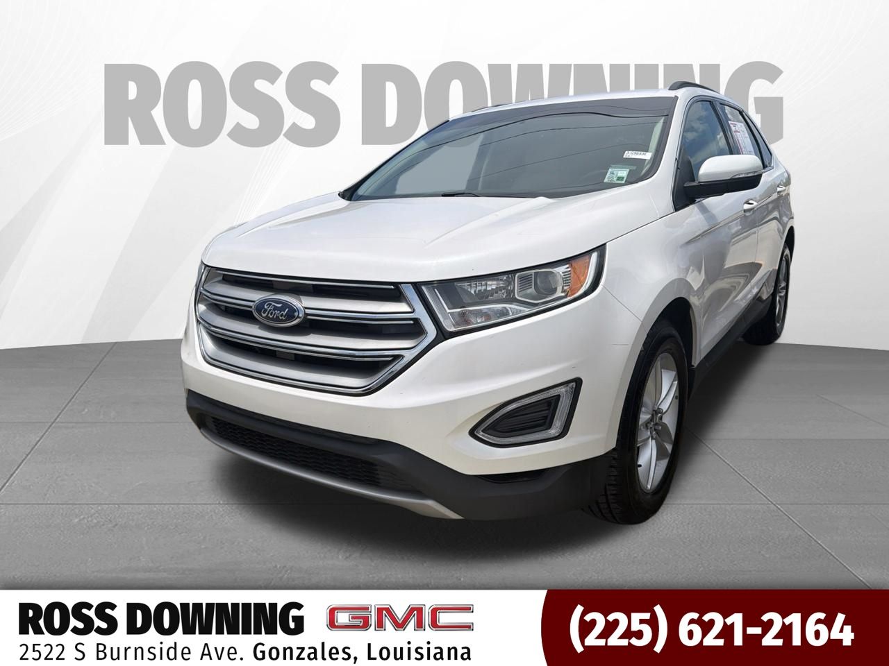 White Platinum Clearcoat Metallic 2016 Ford Edge SUV / Crossover Front-Wheel Drive 6-Speed Automatic