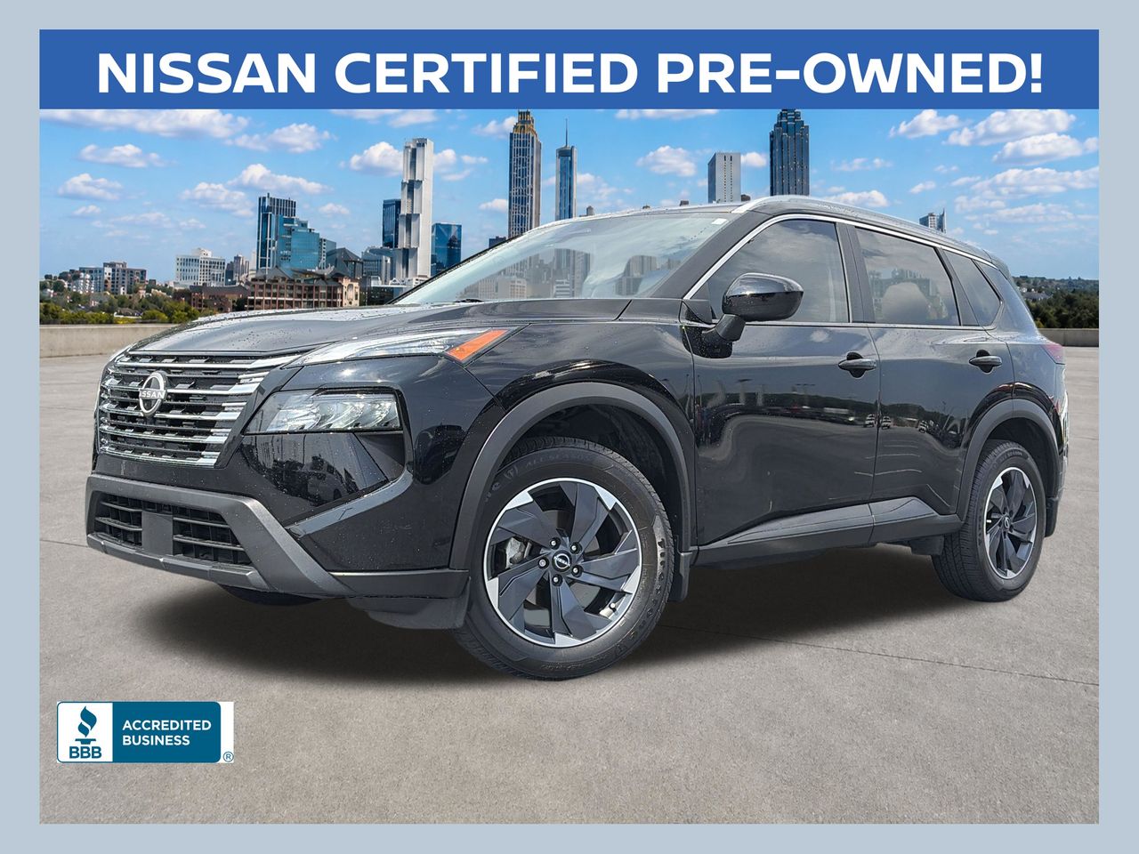 Super Black 2024 Nissan Rogue SUV / Crossover Front-Wheel Drive Continuously Variable Transmission