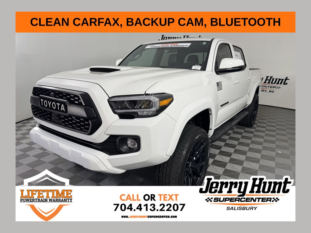White 2022 Toyota Tacoma TRD Sport Double Cab 4WD Pickup Truck Four-Wheel Drive 6-Speed Automatic