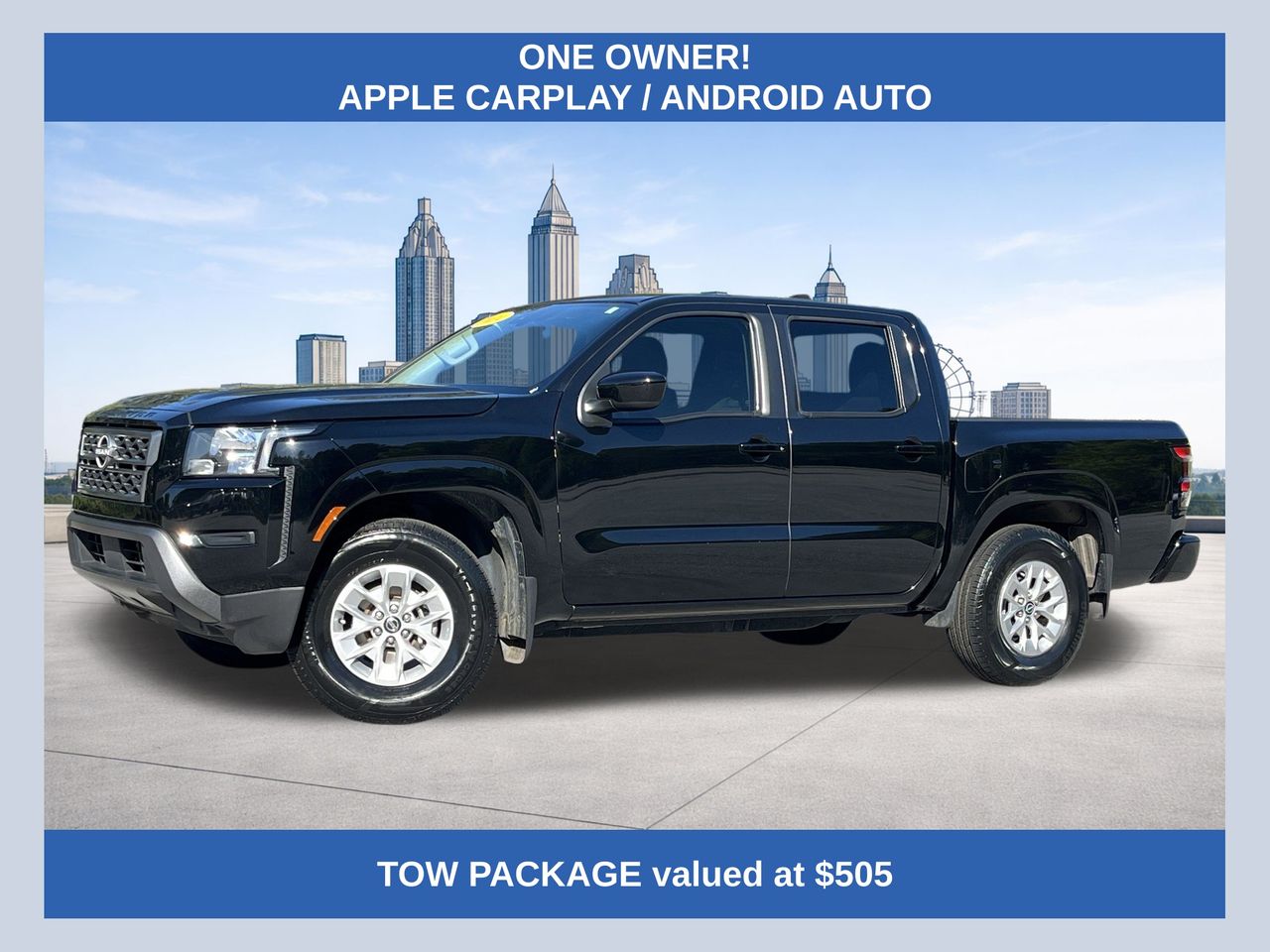 Super Black 2024 Nissan Frontier SV Crew Cab RWD Pickup Truck 4X2 9-Speed Automatic Overdrive