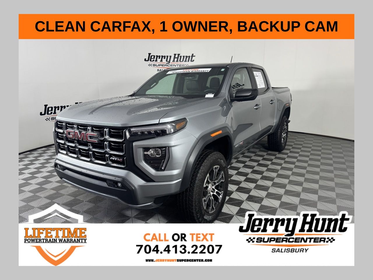Sterling Metallic 2025 GMC Canyon AT4 Crew Cab 4WD Pickup Truck Four-Wheel Drive 8-Speed Automatic