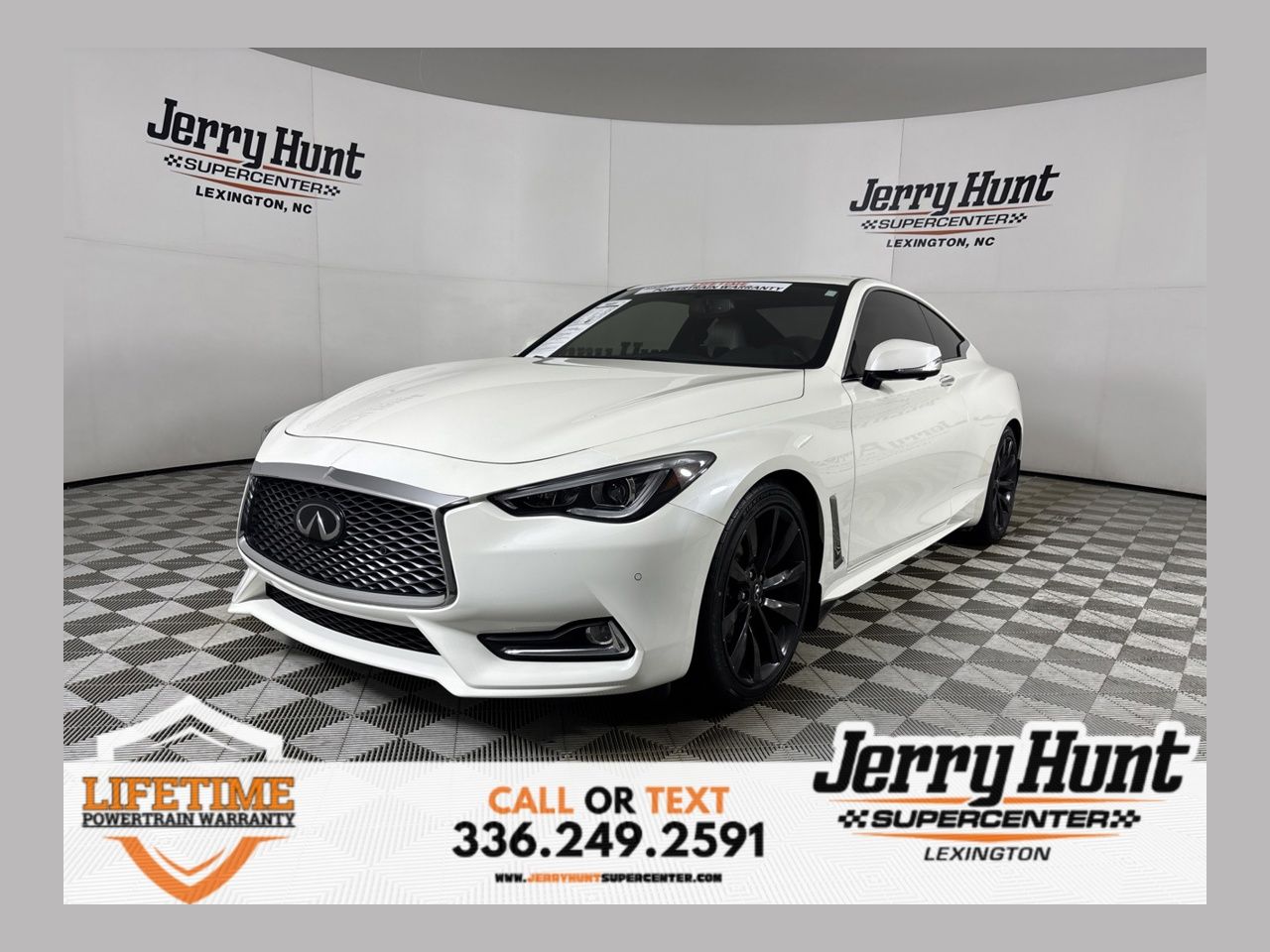 Majestic White 2022 INFINITI Q60 Coupe Rear-Wheel Drive 7-Speed Automatic