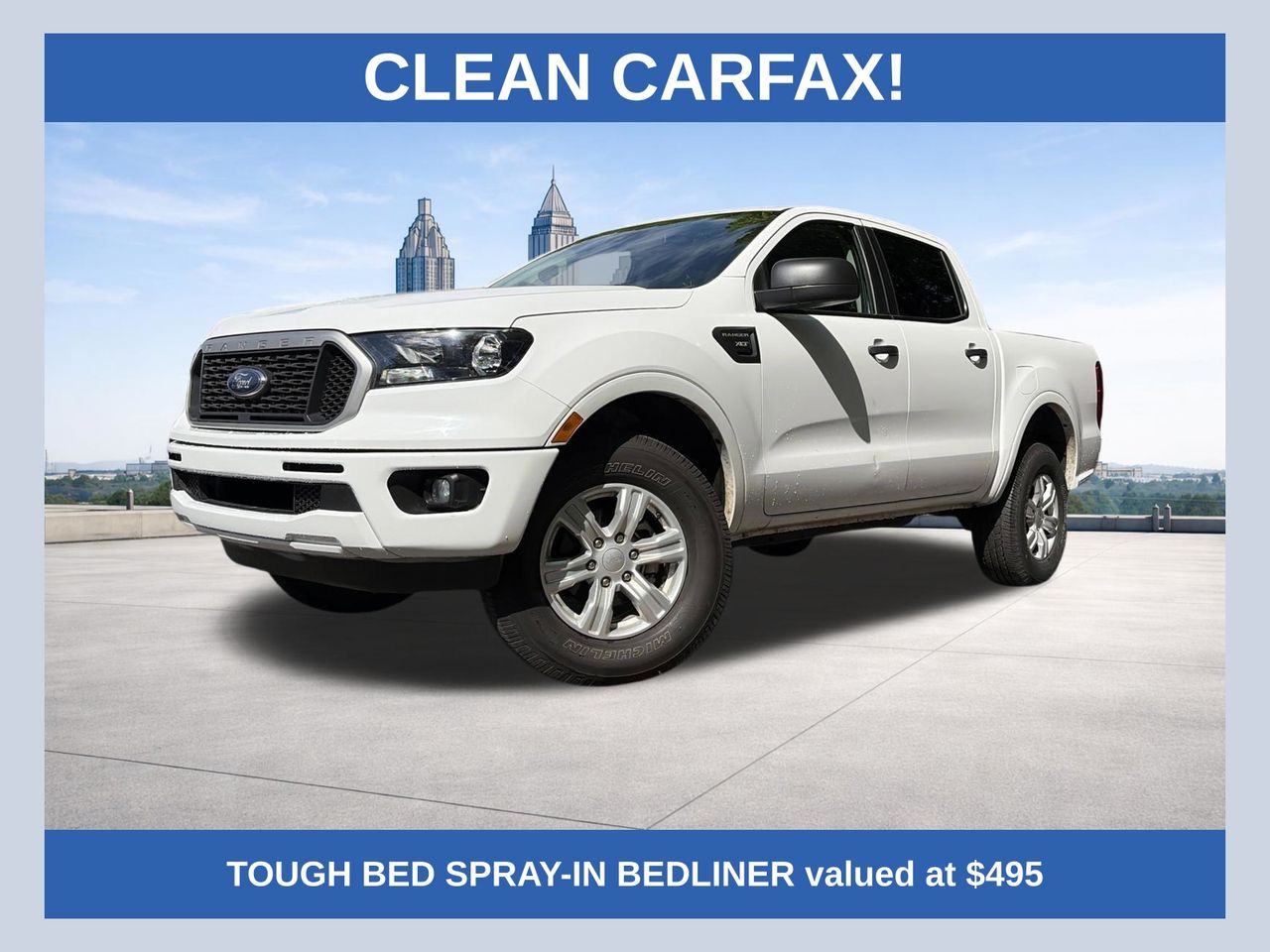 Oxford White 2023 Ford Ranger XLT SuperCrew RWD Pickup Truck 4X2 Automatic