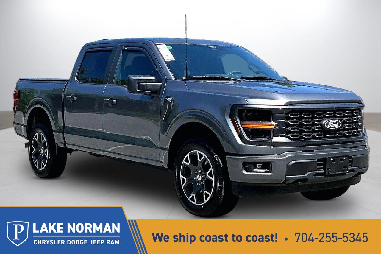 Gray Metallic 2024 Ford F-150 STX SuperCrew 4WD Pickup Truck Four-Wheel Drive Automatic