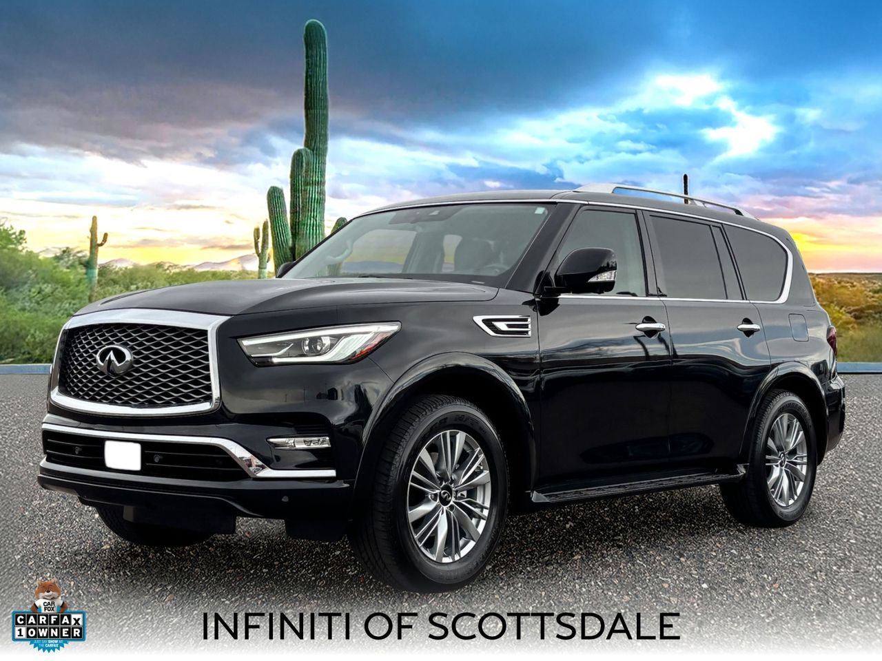 Mineral Black 2021 INFINITI QX80 Luxe RWD SUV / Crossover Rear-Wheel Drive 7-Speed Automatic