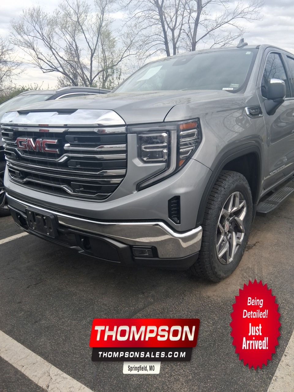 Sterling Metallic 2023 GMC Sierra 1500 SLT Crew Cab 4WD Pickup Truck Four-Wheel Drive Automatic