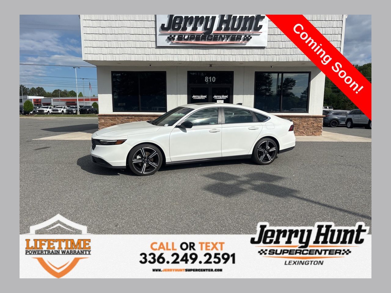 White 2025 Honda Accord Hybrid Sport FWD Sedan Front-Wheel Drive Continuously Variable Transmission