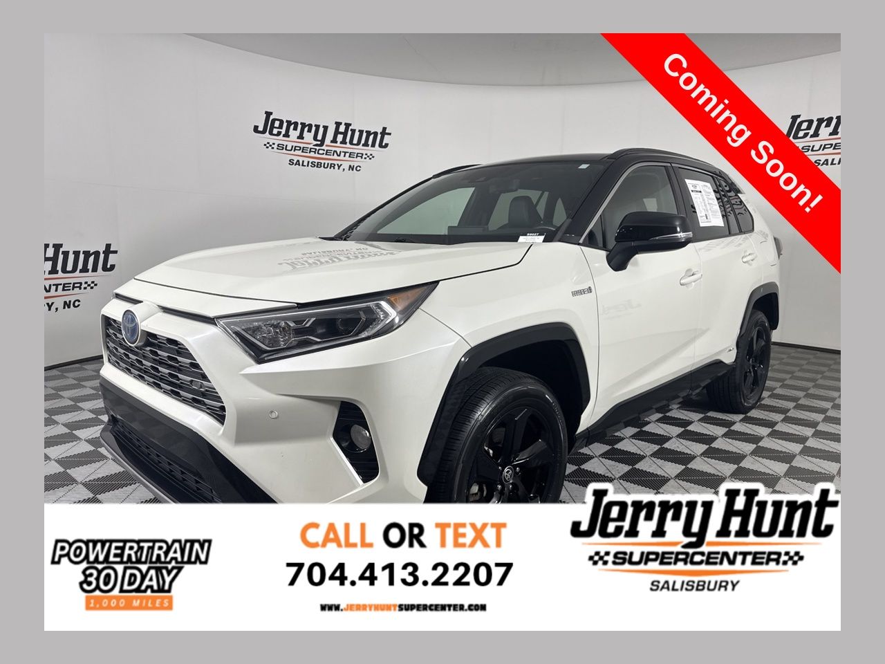 Blizzard Pearl/Midnight Black Metallic 2021 Toyota RAV4 Hybrid SUV / Crossover All-Wheel Drive Continuously Variable Transmission