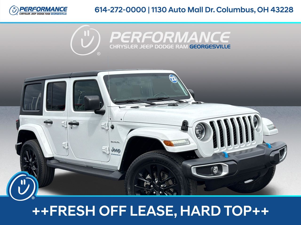 Bright White Clearcoat 2023 Jeep Wrangler 4xe Sahara 4WD SUV / Crossover Four-Wheel Drive 8-Speed Automatic