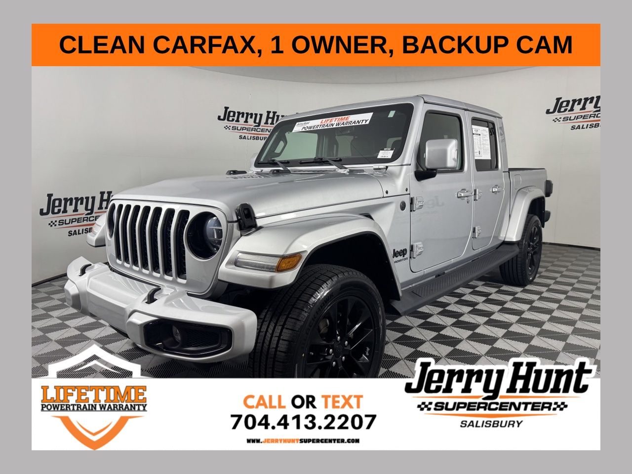 Silver Zynith Clearcoat 2022 Jeep Gladiator Pickup Truck Four-Wheel Drive 8-Speed Automatic