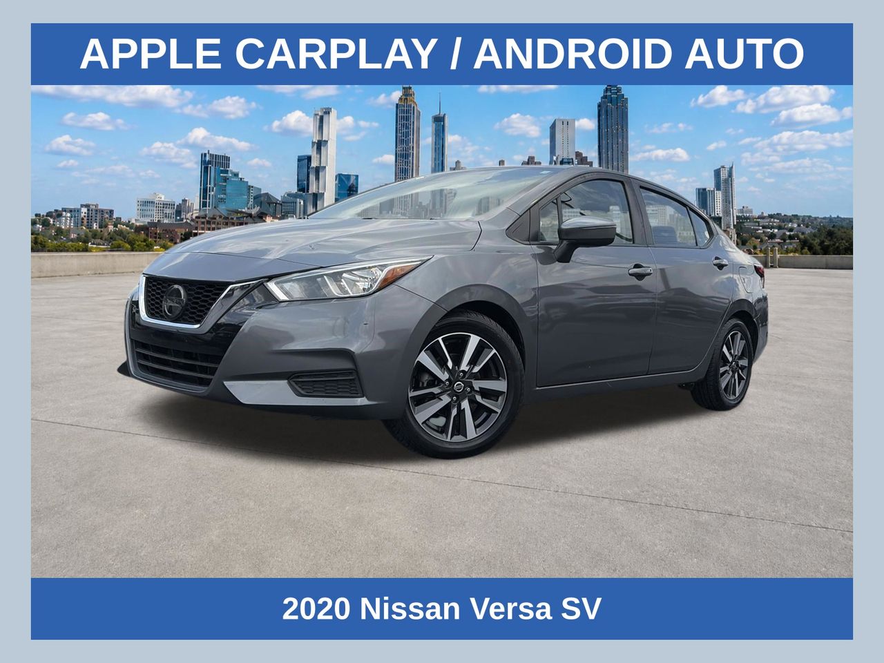 Gray (Gun Metallic) 2020 Nissan Versa Sedan Front-Wheel Drive Continuously Variable Transmission