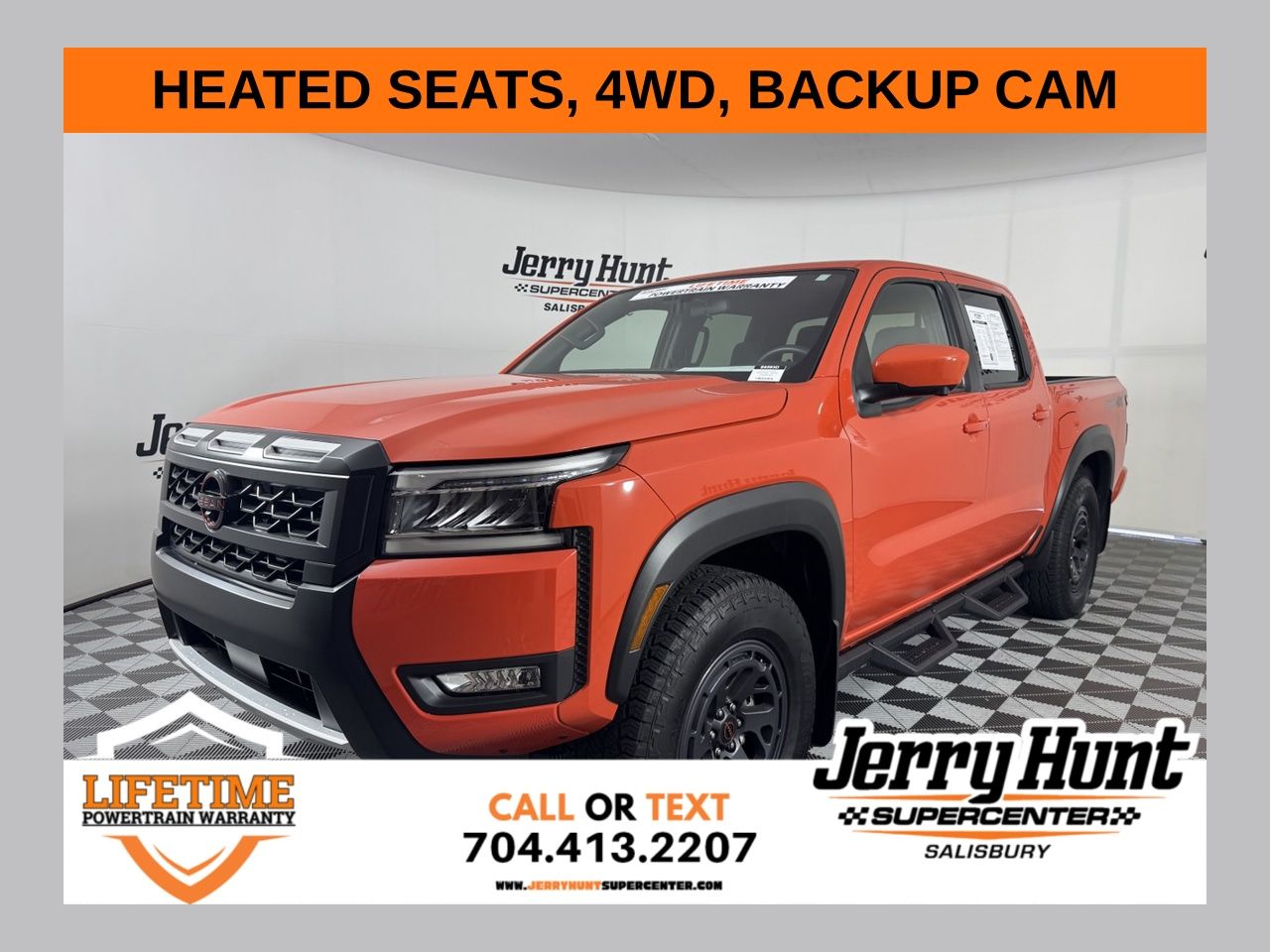 Afterburn Orange 2025 Nissan Frontier Pickup Truck Four-Wheel Drive 9-Speed Automatic Overdrive