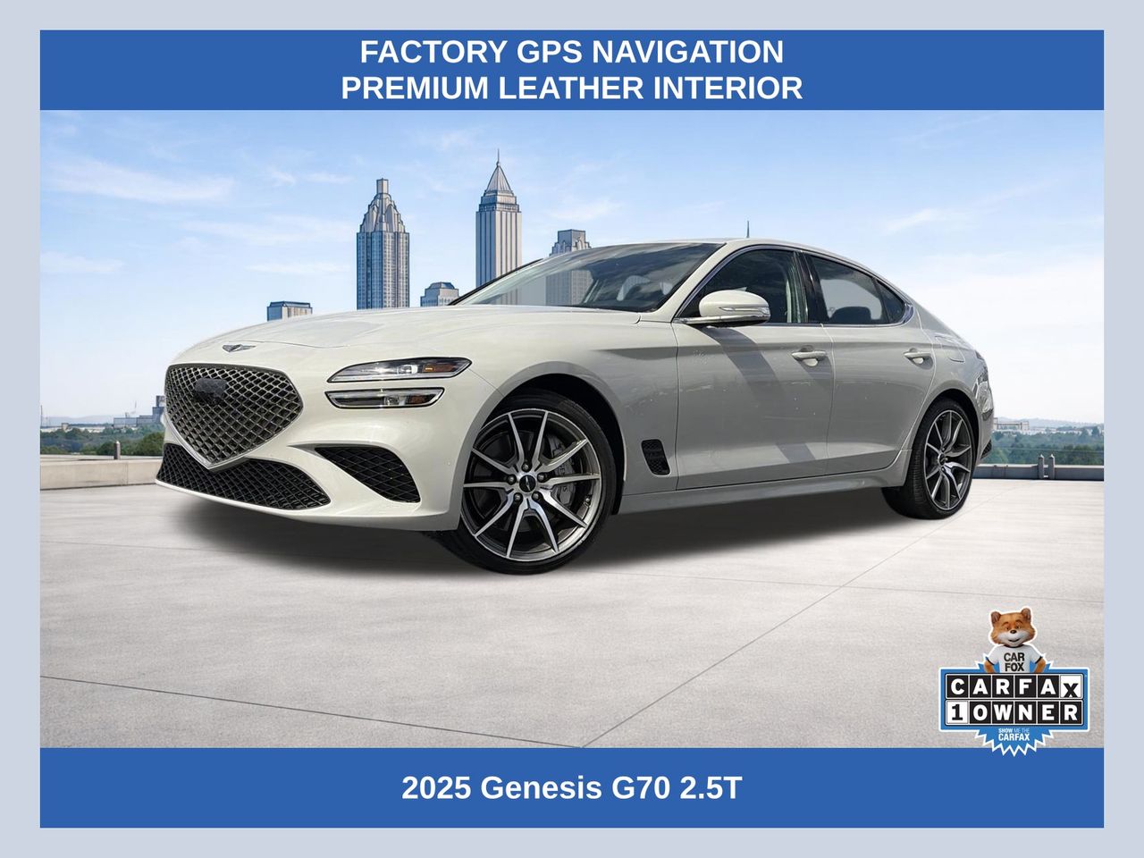 Gray 2025 Genesis G70 2.5T Standard RWD Sedan Rear-Wheel Drive 8-Speed Automatic