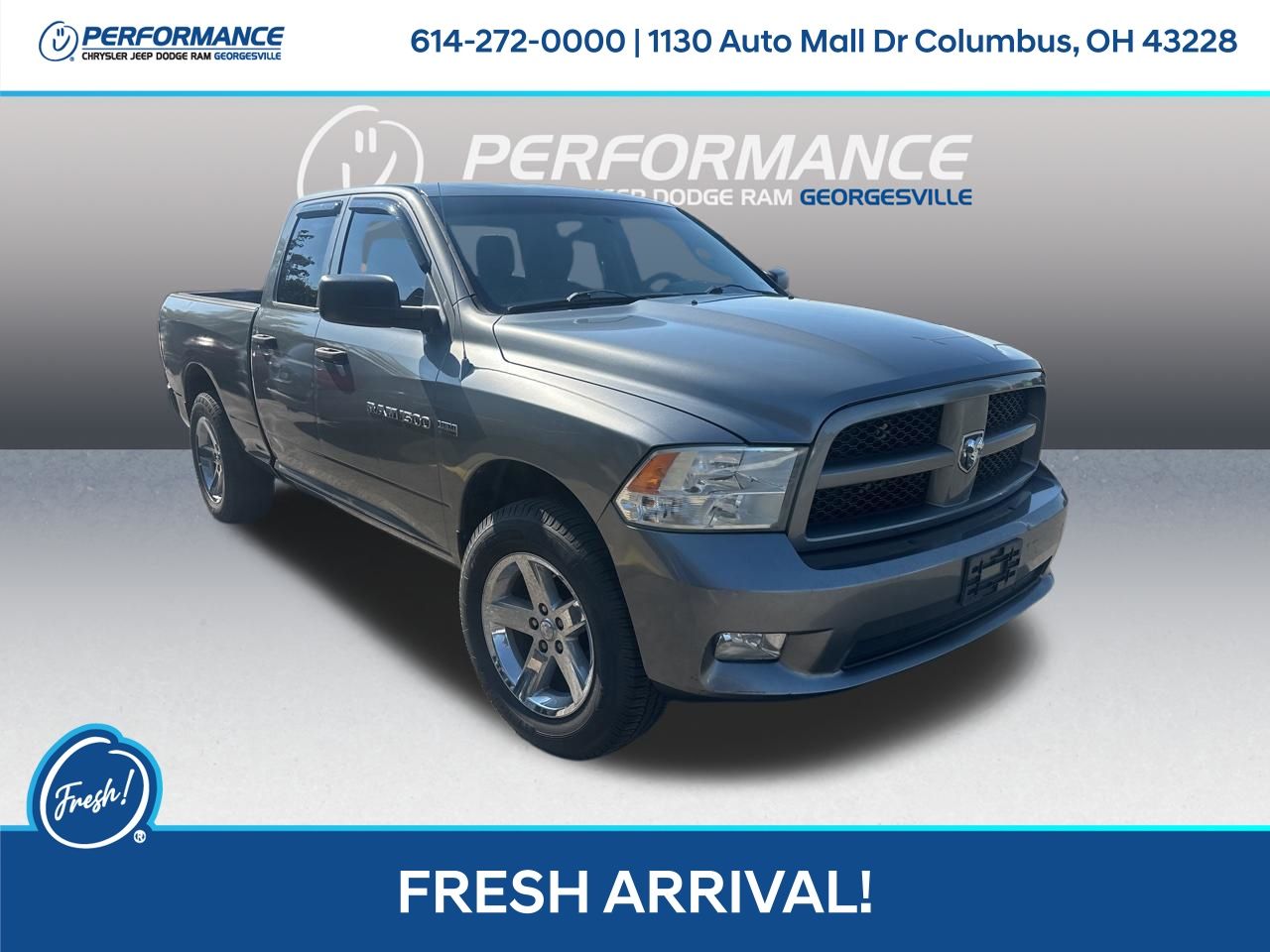 Gray 2012 RAM 1500 ST Quad Cab 4WD Pickup Truck Four-Wheel Drive 6-Speed Automatic