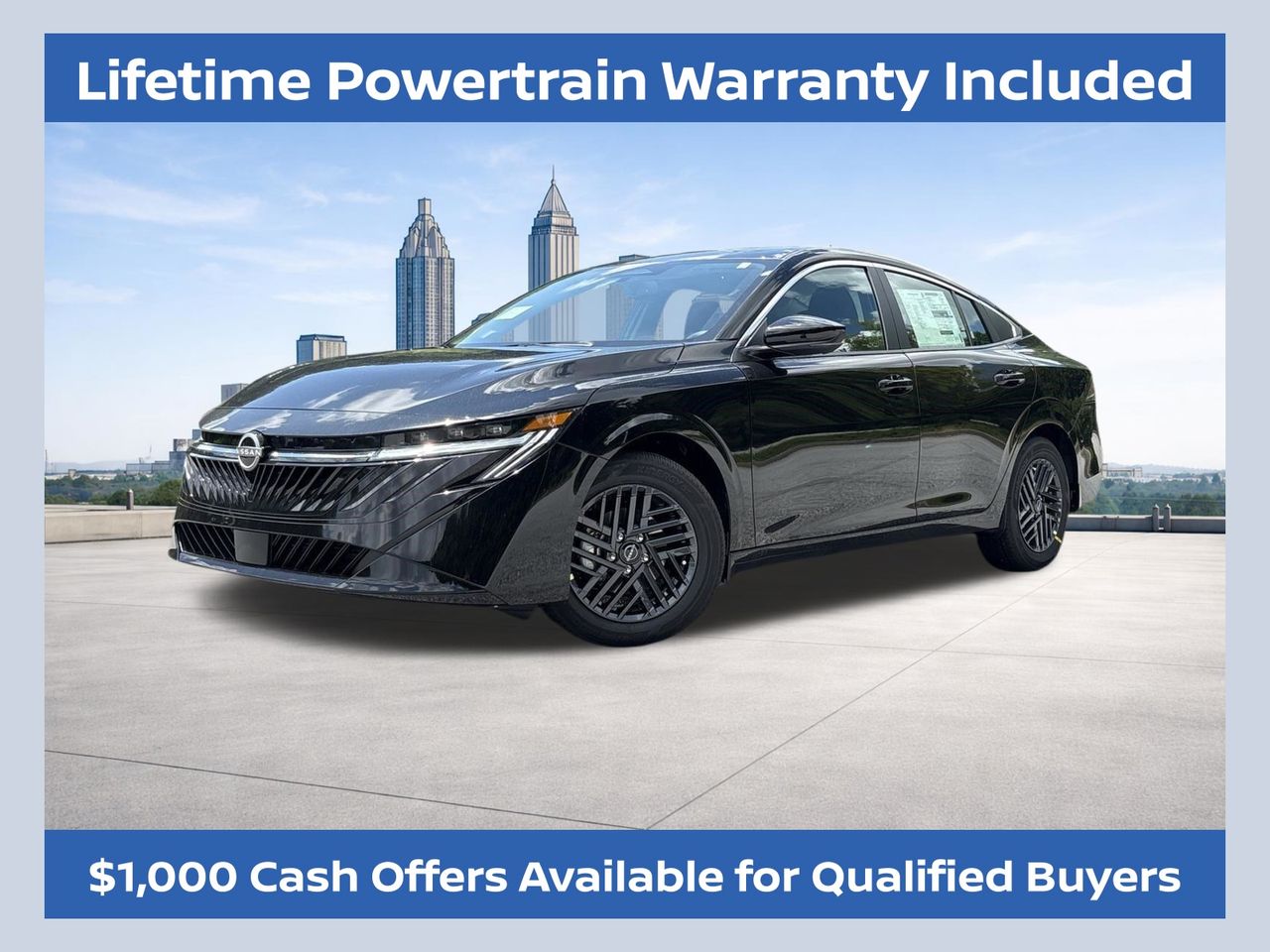 Super Black 2026 Nissan Sentra Sedan Front-Wheel Drive Continuously Variable Transmission