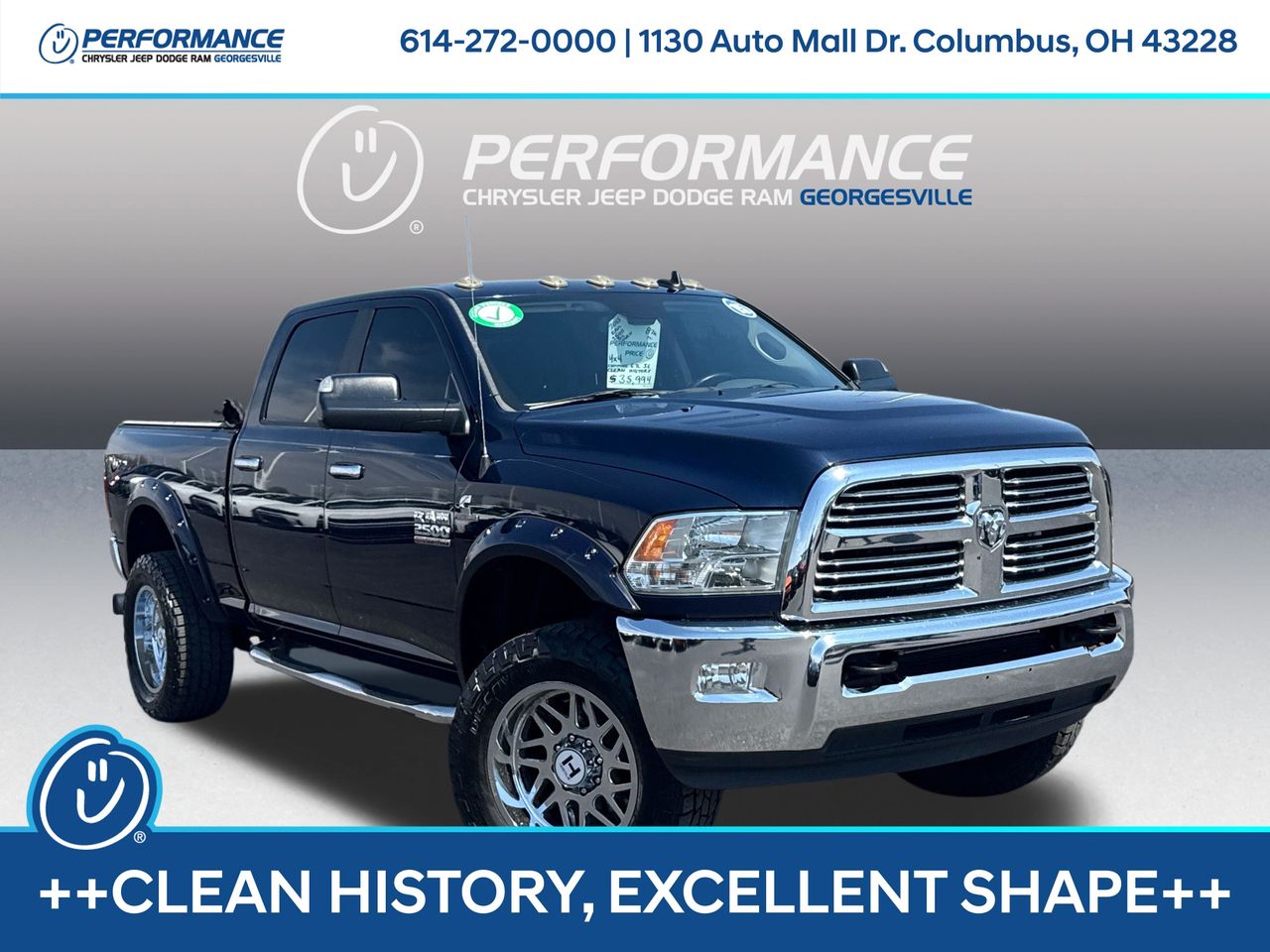 True Blue Pearlcoat 2015 RAM 2500 Big Horn Crew Cab 4WD Pickup Truck Four-Wheel Drive 6-Speed Automatic