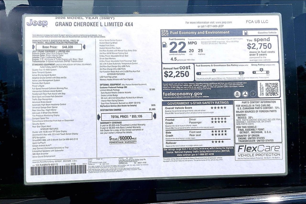 New 2026 Blue Jeep Limited image 36