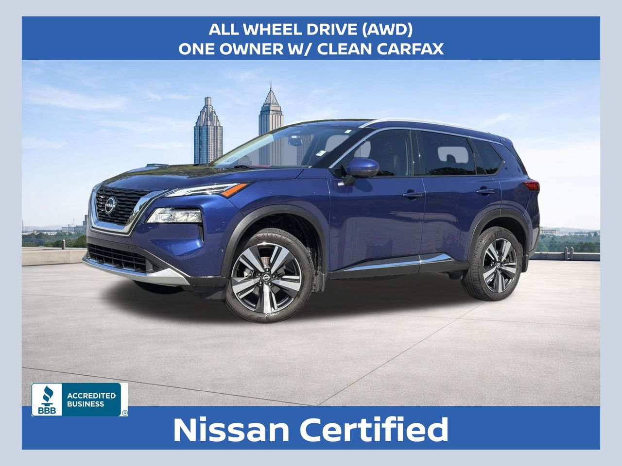 Caspian Blue Metallic 2023 Nissan Rogue SUV / Crossover All-Wheel Drive Continuously Variable Transmission