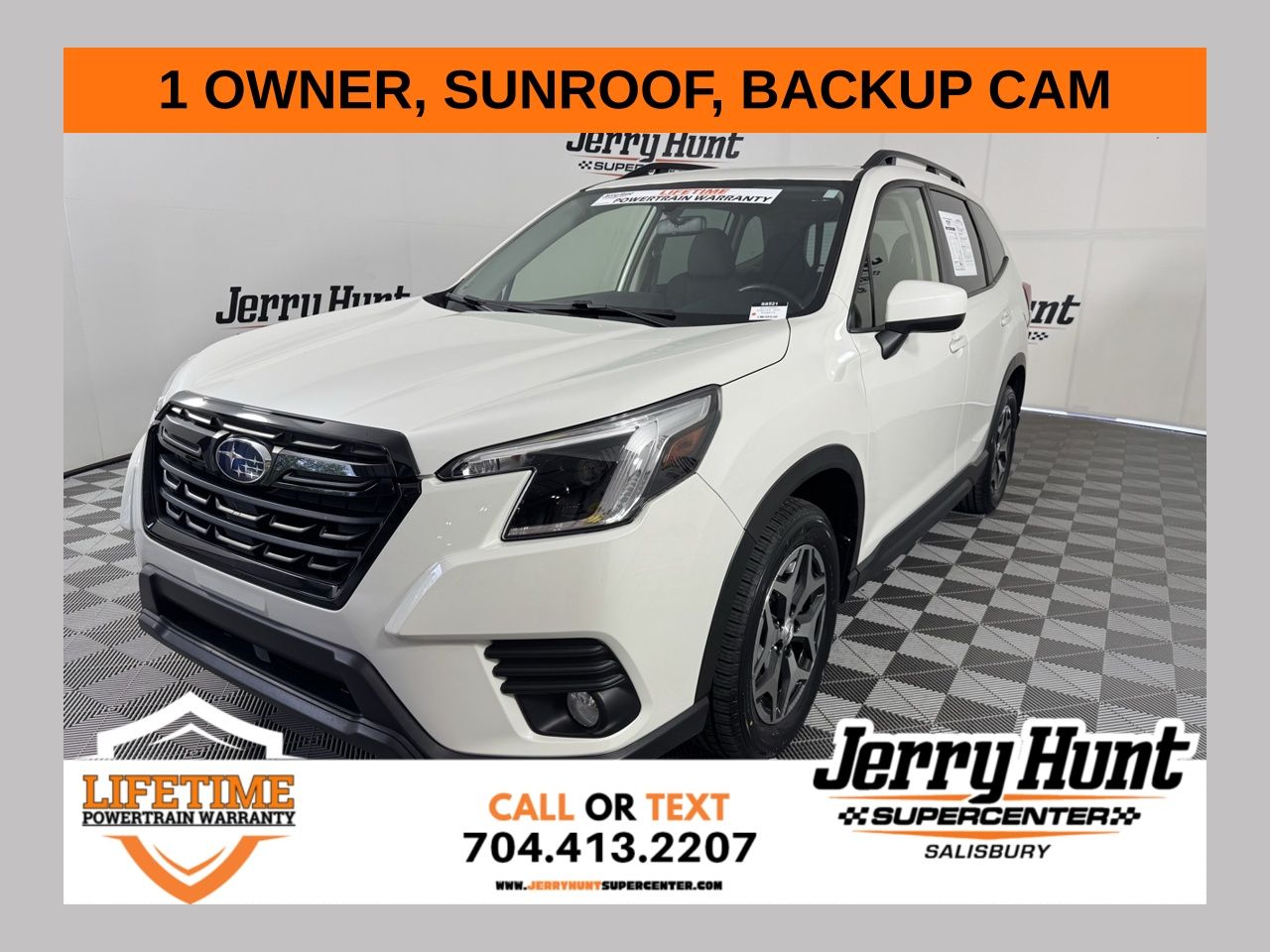 Crystal White Pearl 2023 Subaru Forester Premium Crossover AWD SUV / Crossover All-Wheel Drive Continuously Variable Transmission