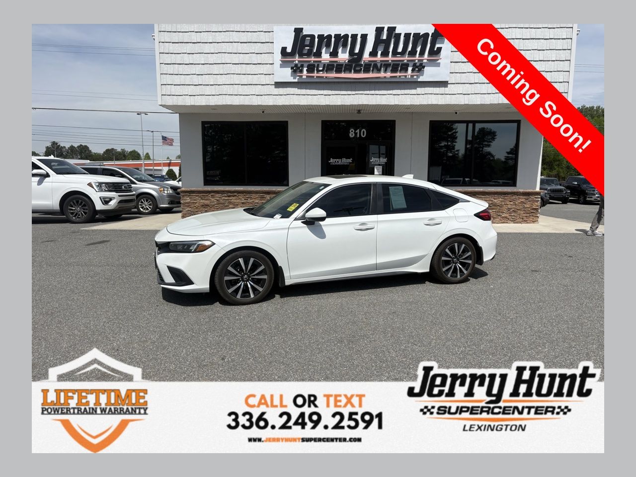 White 2024 Honda Civic Hatchback EX-L FWD Hatchback Front-Wheel Drive Continuously Variable Transmission