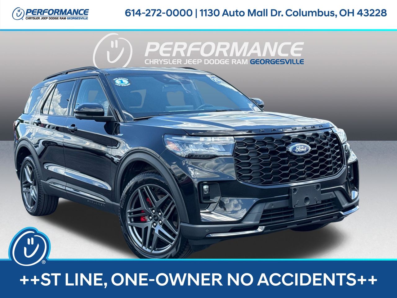 Black Metallic 2025 Ford Explorer SUV / Crossover All-Wheel Drive Automatic