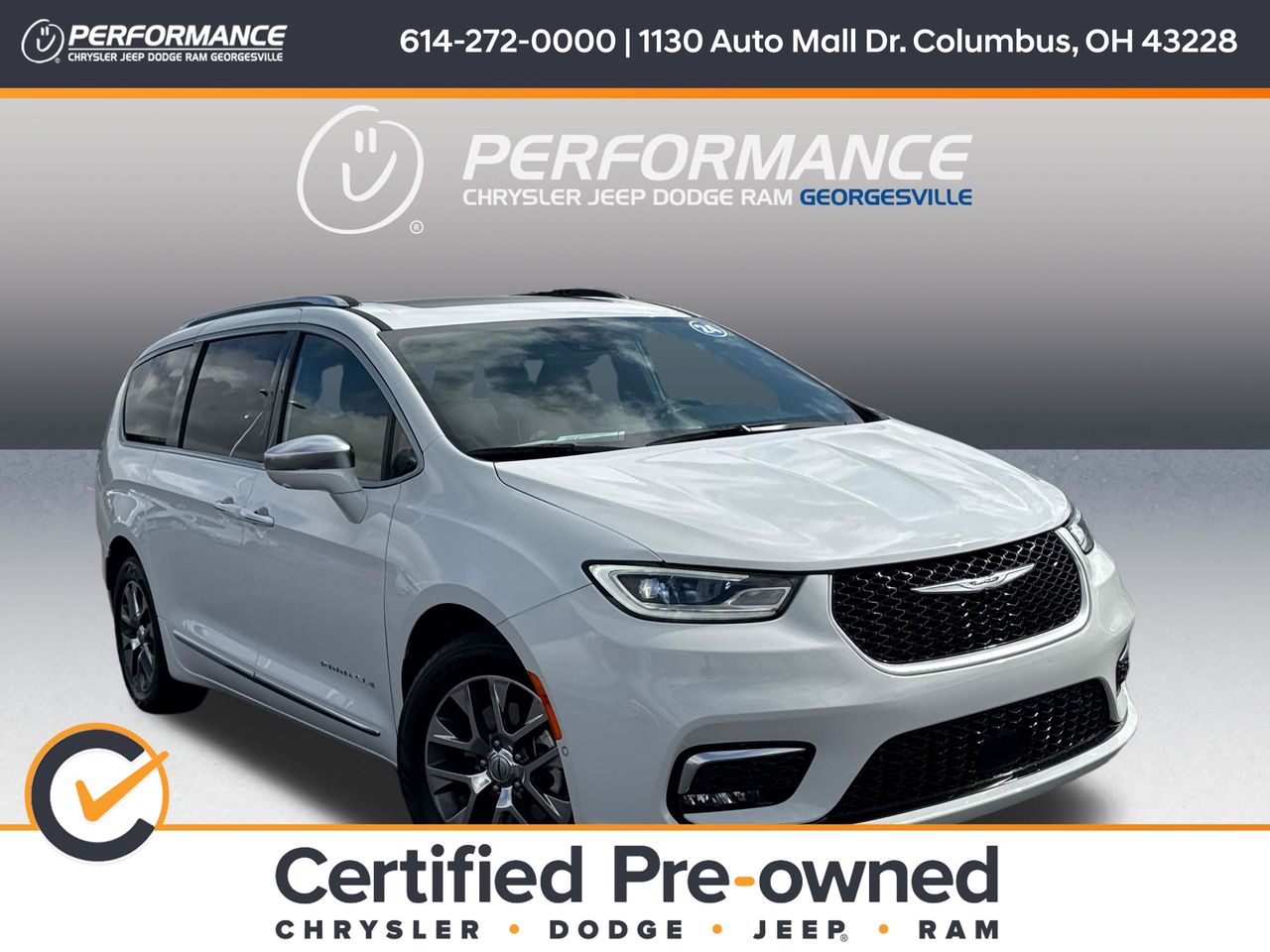 Bright White Clearcoat 2024 Chrysler Pacifica Hybrid Minivan Front-Wheel Drive Continuously Variable Transmission