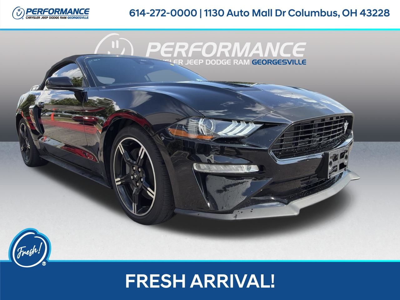Shadow Black 2021 Ford Mustang Convertible Rear-Wheel Drive Automatic