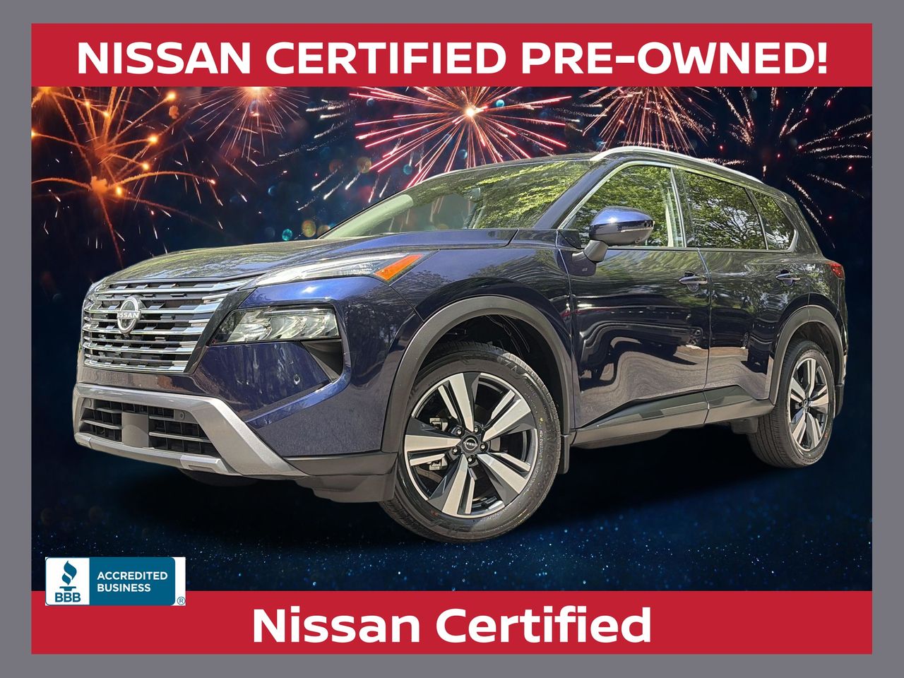 Deep Ocean Blue Pearl 2024 Nissan Rogue SUV / Crossover Front-Wheel Drive Continuously Variable Transmission