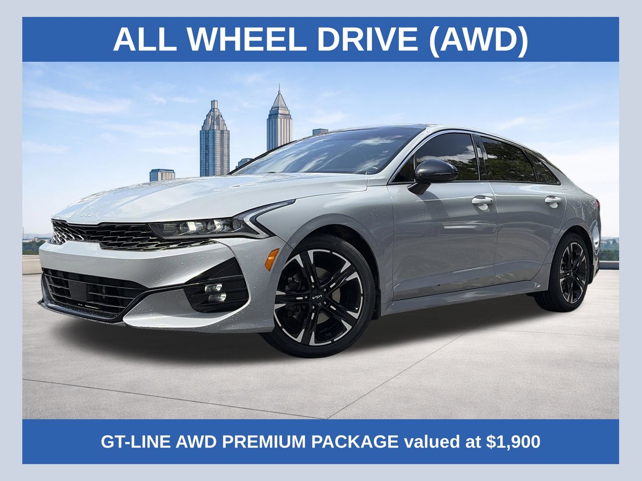 Wolf Gray 2022 Kia K5 GT-Line FWD Sedan Front-Wheel Drive 8-Speed Automatic