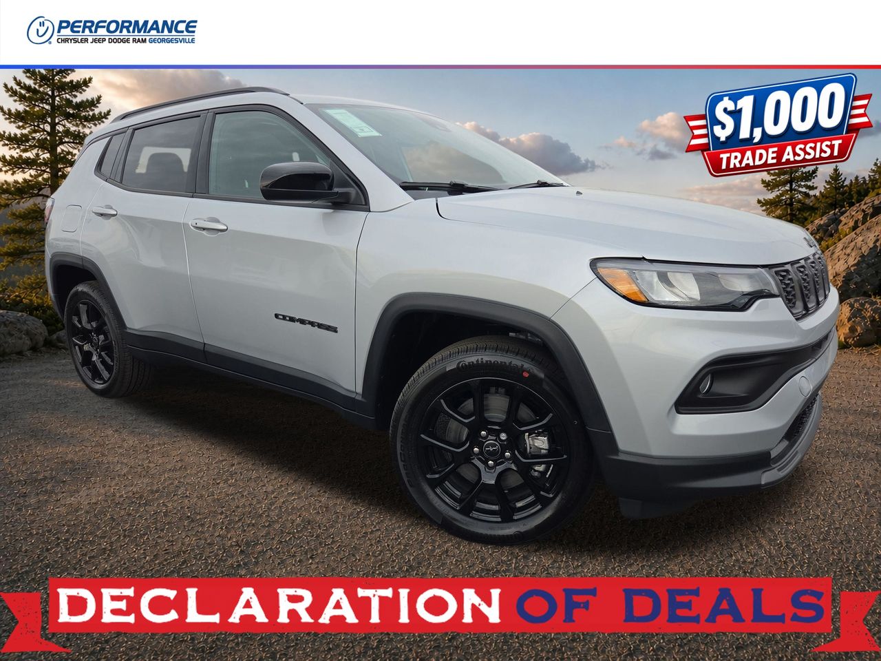 Silver Zynith Metallic Clearcoat 2026 Jeep Compass Latitude 4WD SUV / Crossover Four-Wheel Drive 8-Speed Automatic