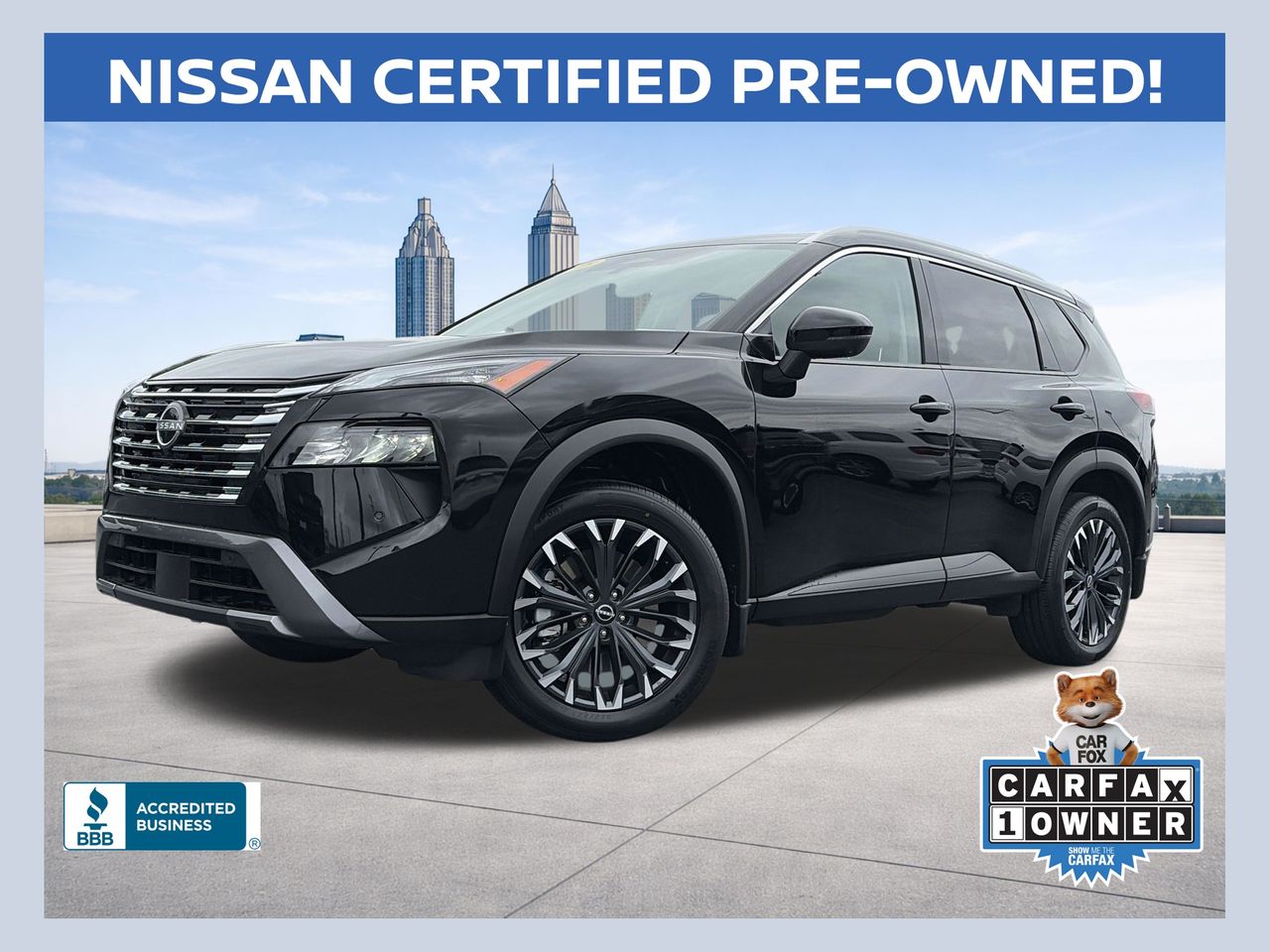 Super Black 2025 Nissan Rogue SUV / Crossover Front-Wheel Drive Continuously Variable Transmission