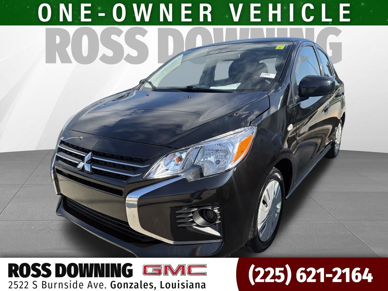 Black 2024 Mitsubishi Mirage Hatchback Front-Wheel Drive Continuously Variable Transmission