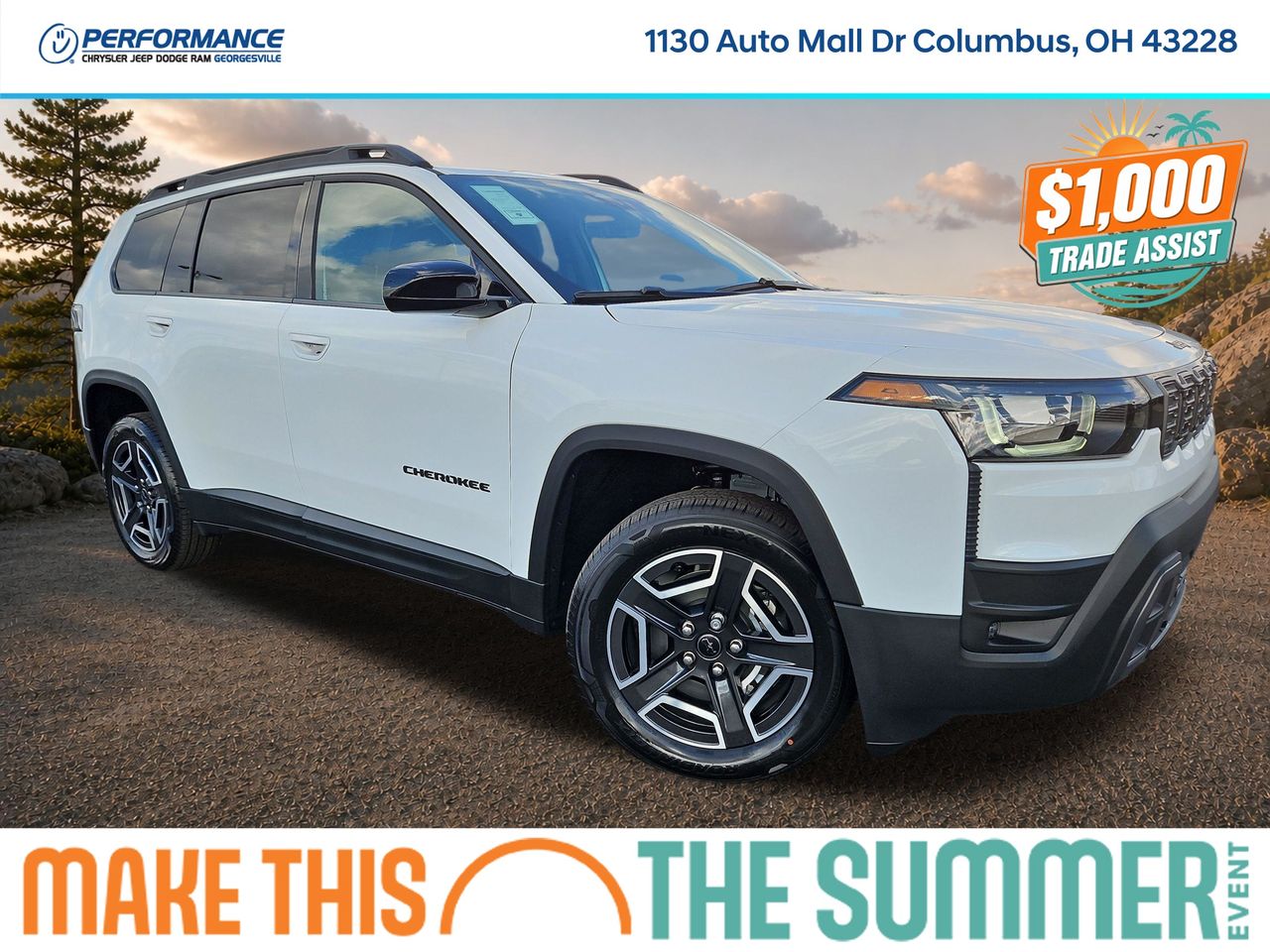 Bright White Clearcoat 2026 Jeep Cherokee Laredo 4WD SUV / Crossover Four-Wheel Drive Continuously Variable Transmission